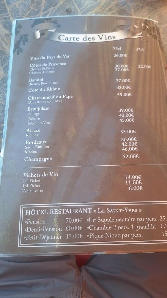 Le Saint Yves - Menu Image 1
